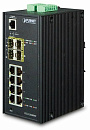 Коммутатор Planet IGS-12040MT индустриальный управляемый коммутатор/ IP30 Industrial 8* 1000TP + 4* 100/1000F SFP Full Managed Ethernet Switch (-40 to 75 degree C,