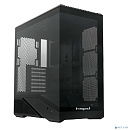 Case HSPD F711, Panoramic Full Tower, Black, TG, 0.7 SPCC, no fans ATX, mATX, mITX 190/420/280mm 2x2.5", 2x3.5", 7xPCI 1xUSB-A 3.0, 1xUSB-C 445x235x47