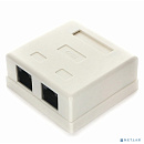 Gembird NA218 Розетка RJ-45 кат.6 внешняя 2 порта, 110&Krone