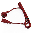 Сетевой кабель Hyperline PWC-IEC13-SHM-5.0-RD питания компьютера (Schuko+C13) (3x1.0), 10A, угловая вилка, 5м, цвет красный (ПВС-АП-3*1,0-250-S22C13-1