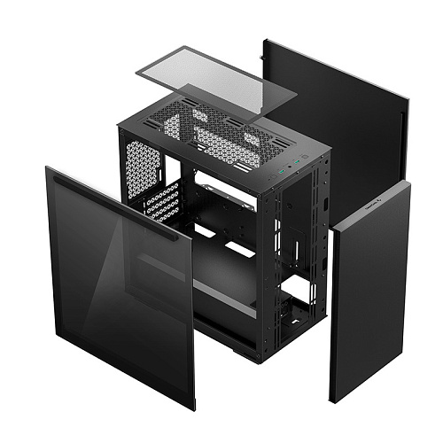 Корпус ПК без блока питания/ Deepcool Case MACUBE110 BK BR, 2xUSB3.0, no fan, mATX, Black