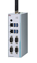 Встраиваемый безвентиляторный компьютер ICO300-83B-N3350-4ICOM-HDMI-DIO-WT-DC, монтаж на DIN-рейку, процессор Intel® Celeron® N3350, 1.1 ГГц, DDR3L-18