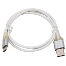 Filum Кабель USB 2.0 Pro, 1 м., 2A, индикатор заряда, разъемы: USB A male- USB Type С male, пакет. [FL-CPro-U2-AM-CM-1M-L1] (956491)