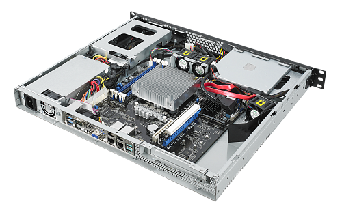 Серверная платформа ASUS Серверная платформа/ RS100-E10-PI2 Server System, 1U; 2 x Internal 3.5" HDD + 2 x M.2 connector; Intel C242, s1151, 4 x DDR4 (2666 ECC/non-ECC