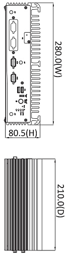 Компактный безвентиляторный компьютер eBOX671A-CML-GbE