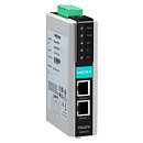 2-портовый преобразователь Modbus RTU/ASCII (RS-232/422/485) в Modbus TCP в промышленном исполнении с расширенным диапазоном температур