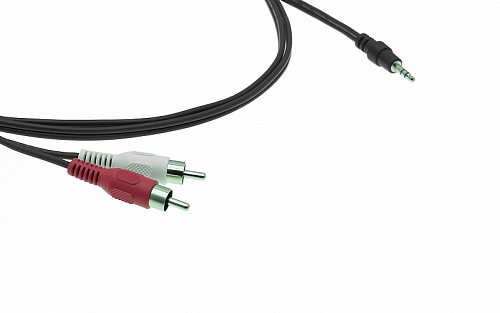 Переходный кабель [95-0122003] Kramer Electronics [C-A35M/2RAM-3] 3.5mm Audio на 2 RCA (Вилка - Вилка), 0.9 м