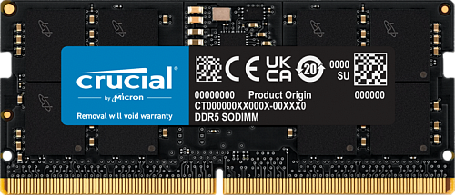 Оперативная память Crucial by Micron 16GB DDR5-5600 SODIMM (CT16G56C46S5) CL46 1.1V 1 Year Warrаnty