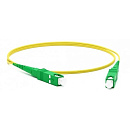 Hyperline FC-S2-9-SC/AR-SC/AR-H-1M-LSZH-YL Патч-корд волоконно-оптический (шнур) SM 9/125 (OS2), SC/APC-SC/APC, 2.0 мм, simplex, LSZH, 1 м