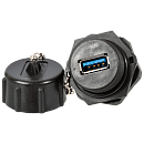 Индустриальный соединительный модуль USB 3.0, IP68, с крышкой