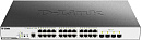 Коммутатор D-LINK Коммутатор/ DGS-3000-28XMP/B Managed L2 Switch 24x1000Base-T PoE, 4x10GBase-X SFP+, PoE Budget 370W, Surge 6KV, CLI, RJ45 Console, RPS, Dying Gasp