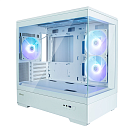 ZALMAN P30 White, MATX, WHITE, WINDOW, 2x3.5", 3x2.5", 1xUSB TYPE-C, 1xUSB3.0, SIDE 2x120mm ARGB, REAR 1x120mm ARGB