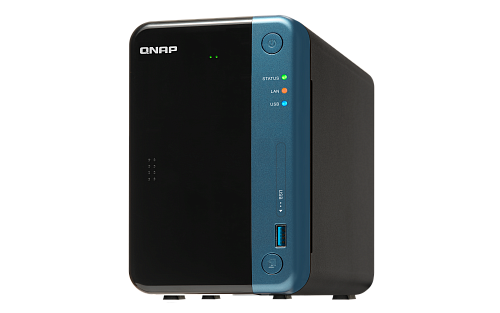Сетевое хранилище без дисков SMB QNAP TS-253Be-2G NAS, 2-tray w/o HDD. 2xHDMI-port. Quadcore Celeron J3455 1.5-2.3 GHz, 2GB DDR3L (1 x 2GB) up to