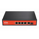 WI-PS305GF, Коммутатор неуправляемый PoE 65Вт, порты 4 PoE GE + 1GE + 1SFP, режим VLAN