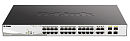 Коммутатор D-Link PROJ Настраиваемый L2 PoE-коммутатор, 24x1000Base-T PoE, 4хCombo 1000Base-T/SFP, PoE-бюджет 370 Вт, упрощенный интерфейс CLI