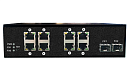 Промышленный PoE коммутатор Fast Ethernet OSNOVO SW-60802/IC Промышленный PoE коммутатор на 10 портов. Порты: 8 x FE (10/100Base-T) с PoE (до 25W) + 2