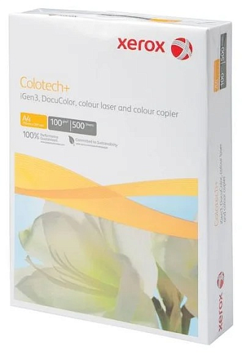 Бумага XEROX Colotech Plus 170CIE, 100г, A4, 500 листов (кратно 4 шт) (См. 003R94646)
