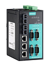 4-портовый преобразователь RS-232/422/485 в Ethernet cо встроенным Ethernet-коммутатором (с портами многомодового оптоволокна)<br><br><b>Причина уценк