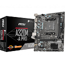Материнская плата MSI A320M-A PRO, Socket AM4, AMD® A320, 2xDDR4-2400, 1xPCI-Ex16x, 1xPCI-Ex, DVI-D+HDMI, 4xSATA3(RAID 0/1/10), 8 Ch Audio, GLan, (2+4