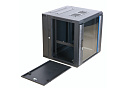 [W12UR / RE12RU] Настенный шкаф Wize Pro [W12UR / RE12RU] 19", 12U, 600х600 мм, передняя дверь стеклянная, задняя дверь - металл, откидная, монтаж на