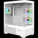 корпус ZALMAN CHRONIX, ATX, WHITE, WINDOW, 1xCombo (3.5’’ or 2.5’’), 1x3.5’’HDD, 2x2.5’’SSD, 1xUSB2.0, 1xUSB3.0, 1xUSB Type-C, SIDE 2x120mm ARGB, REAR