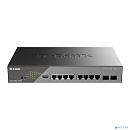 D-Link DSS-200G-10MP/A1A Настраиваемый L2 коммутатор с 8 портами 10/100/1000Base-T и 2 портами 1000Base-X SFP (8 портов PoE 802.3af/at, PoE-бюджет 130