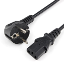 Power Cube кабель питания, разъем: Schuko(евровилка) - IEC 320 C13, длина 1.8 м., сечение 3x0.75, 10А, медь+ ПВХ, с заземлением, Россия, цвет черный