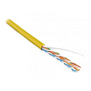 Hyperline UUTP4-C5E-S24-IN-LSZH-YL-305 (305 м) Кабель витая пара, неэкран. U/­UTP, категория 5e, 4 пары (24 AWG), одножильный (solid), LSZH, нг(С)-HF,
