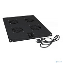 Cabeus TRAY-80-BK Модуль вентиляторный с 4-я вентиляторами для установки в напольные шкафы серии SH-05C, ND-05C глубиной 800мм, цвет черный (RAL 9004)