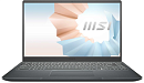 MSI Modern 14 AMD Ryzen 5 4500U 2.3GHz,14" FHD (1920x1080) IPS AG,8Gb DDR4-3200(1),256Gb SSD NVMe,52Wh,Kbd Backlit,1.3kg,1y,Carbon Grey,DOS (B4MW-417X