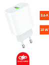 Зарядное устройство 1USB 18W QC3.0 00-00022767 WHITE GOPOWER