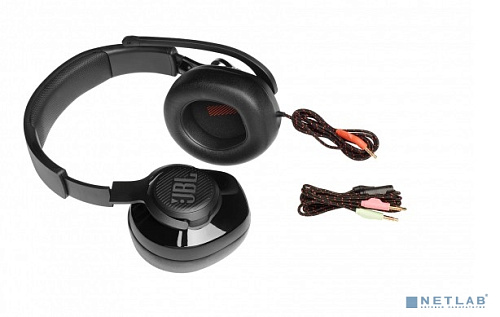 Наушники с микрофоном JBL Quantum 200 черный 1.2м мониторные оголовье (JBLQUANTUM200BLK)