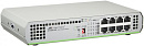 Коммутатор Allied Telesis 8 port 10/100/1000TX unmanaged switch with internal power supply EU Power Adapter