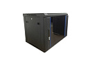 [W6U45R] Настенный шкаф Wize Pro [W6U45R] 19", 6U, 600х450 мм, стеклянная передняя дверь, задняя стенка металлическая, неоткидная, рэковые гайки: 10 ш