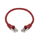 Патч-корд ACD-LPS6AZ-5DC Cat6a SSTP 26AWG 4Pair, CU, LSZH, Вишневый, 0.5м