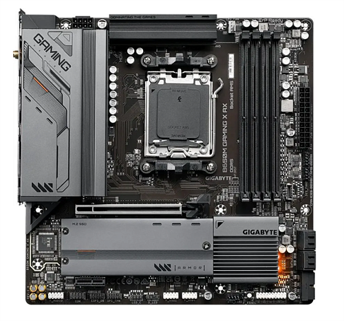 Материнская плата GIGABYTE B650M GAMING X AX, AM5, B650, 4*DDR5, 4*SATA, 2*M.2, 3*USB 3.2, 4*USB 2.0, Type-C, 2*PCIx16, 2*DP+HDMI, mATX