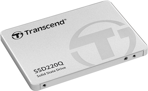 Твердотельный накопитель/ Transcend SSD SSD220Q, 500GB, 2.5" 7mm, SATA3, QLC, R/W 550/500MB/s, IOPs 57 000/59 000, TBW 100, DWPD 0.19 (3 года)