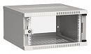 Шкаф коммутационный ITK Linea WE (LWE3-06U66-GF) настенный 6U 600x600мм пер.дв.стекл направл.под закл.гайки 50кг серый 550мм 14.3кг 200град. 320мм IP2