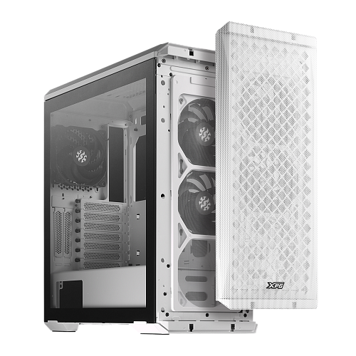 Корпус XPG DEFENDER WHITE [DEFENDER-WHCWW] (Midi-Tower, белый, TG, 120mm fan*3)