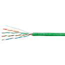 Cabeus UTP-4P-Cat.5e-SOLID-GN Кабель витая пара UTP (U/UTP), категория 5e, 4 пары (24 AWG), одножильный, PVC нг(А)-LS, зеленый (305 м)