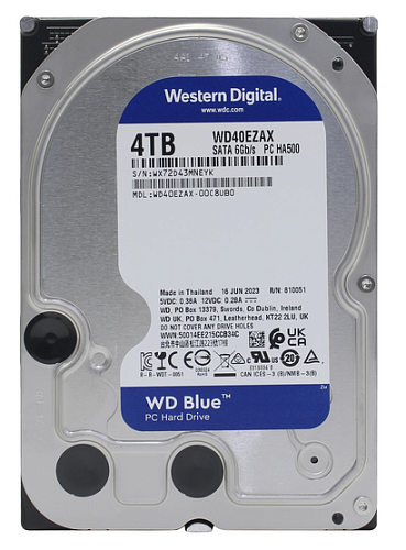 Жесткий диск WD Western Digital Blue HDD 3.5" SATA 4Tb, 5400rpm, 256MB buffer, WD40EZAX, 1 year