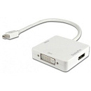 ORIENT Кабель-адаптер C305, Mini DisplayPort M -> HDMI/ DVI-I/ DisplayPort, длина 0.2 метра, белый (30305)