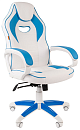 Офисное кресло Chairman game 16 Россия экопремиум белый/голубой