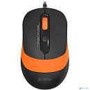 Мышь проводная A4Tech Fstyler FM10S black/orange (USB, оптическая, silent, 1600dpi, 3but) (FM10S USB ORANGE)
