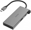 Разветвитель USB-C Hama H-200110 6порт. серый (00200110)