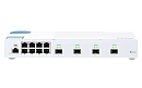 Коммутатор управляемый 10 Гбит/с c 4 портами SFP+, 8 портов 1 Гбит/с RJ-45, пропускная способность до 96 Гбит/с, поддержка JumboFrame.