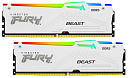 Память оперативная/ Kingston 64GB 6000MT/s DDR5 CL40 DIMM (Kit of 2) FURY Beast White RGB XMP