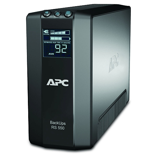 ИБП APC Back-UPS Pro Power Saving, 550VA/330W, 230V, LCD, AVR, 6xC13 outlets (3 Surge & 3 batt.), Data/DSL protection, USB, PCh, user repl. batt., 2 year