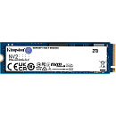 Твердотельный накопитель/ Kingston SSD NV2, 2000GB, M.2(22x80mm), NVMe, PCIe 4.0 x4, 3D TLC, R/W 3500/2800MB/s, TBW 640, DWPD 0.3 (3 года)