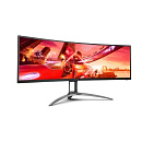 LCD AOC 49'' AG493UCX2 {VA 5140x1440 165Hz 1ms 178/178 550cd 3000:1 8bit DisplayHDR400 3xHDMI2.0 DisplayPort1.4 3xUSB3.2 USB-C(65W) 2x5W VESA}